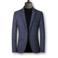 Lukas | Eleganter Herrenblazer im Tartan-Stil - Blau