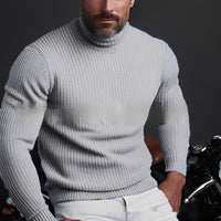 Richard - Warmer, komfortabler Herren-Rollkragenpullover - Grau