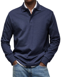 Alex™ - Langärmliges Freizeit-Polo - Marine