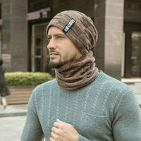 Winter Set | Schal und Mütze für kalte Tage - Khaki-Set