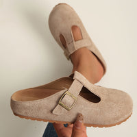 Sorina™ - Bequeme Clogs mit Einer Schlichten Schnalle - Khaki