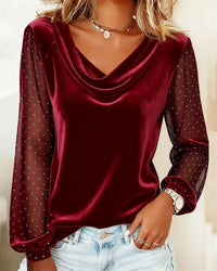Eloisa | Elegante Drapierte Bluse - Rot