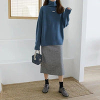 Nina | Trendiger Rollkragenpullover für Damen - Blau