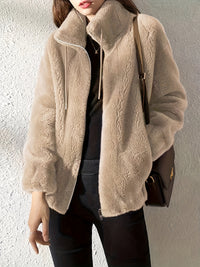 Paula | Stylische Winterjacke Damen mit Reißverschluss - Khaki