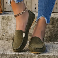 Neva | Damen Ballerinas Gummisohle Flache Sohle – Komfort Ballerinas Alltag 2026 - Grün