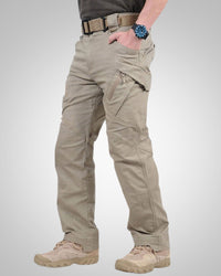 Steven | Herren Taktische Cargo Outdoor Wanderhose - Khaki