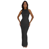 Jana | Elegantes Abendkleid Damen lang mit Pailletten - Schwarz