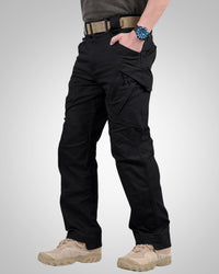 Steven | Herren Taktische Cargo Outdoor Wanderhose - Schwarz