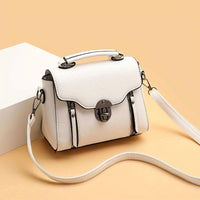 Zoe | Damen Zeitlose Eleganz Leder Schultertasche – Zeitlose Elegante Schultertasche - White