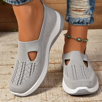 Saskia - Damen Orthopädische Sandalen mit Verstellbaren Riemen - Grau
