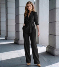 Asya – Eleganter, Lässiger Zweiteiler - Schwarz