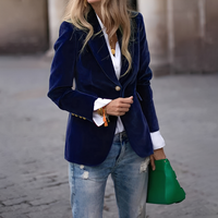 Lyliane - Bequeme Damenjacke mit Knöpfen - Marineblau