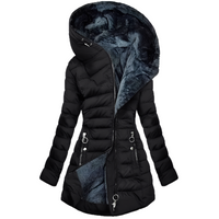 Jasmine - Modische Damen-Kapuzenjacke - Schwarz