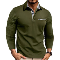 Rupert - Bequemes Herren-Langarm-Poloshirt - Grün