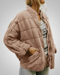 Claudia | Damen Oversized Lässiger Zeitloser Jacke - Khaki