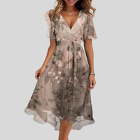 Naomie – Elegantes Sommerkleid - Braun