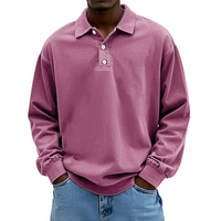 Caspian - Langarm-Polohemd für Herren - Rosa