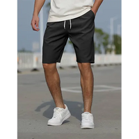 Sommerliche Herren Shorts mit hoher Taille und Atmungsaktivität - Schwarz