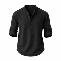 Jonas | Moderne Bluse im leichten Design - Schwarz