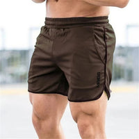 Slim Fit elastische Herren-Badehosen - Kaffee