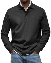 Alex™ - Langärmliges Freizeit-Polo - Schwarz