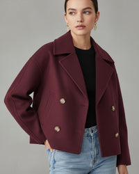 Ida | Damen Schicker Herbst Mantel - Rot