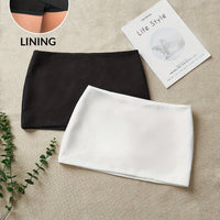 Sportlicher High-Waist-Shortrock für Damen, moderner und vielseitiger Stil - Schwarz