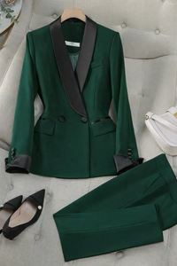 Rosalie | Modernes Damen Set Zweiteiler - Grün