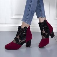 Elizaveta – Orthopädische Schuhe Mit Blumenmuster - Rot