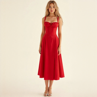 Liana - Schickes Midikleid - Rot