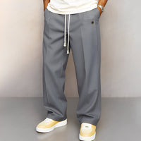 Henri - Bequeme Herrenhose mit Zugband - Grau