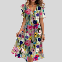 Naomie – Elegantes Sommerkleid - Mehrfarbig