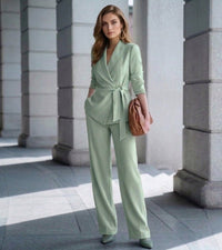 Asya – Eleganter, Lässiger Zweiteiler - Grün
