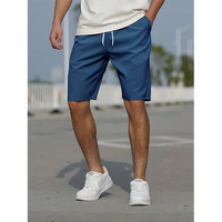 Sommerliche Herren Shorts mit hoher Taille und Atmungsaktivität - Marineblau