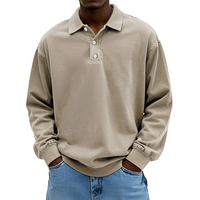 Caspian - Langarm-Polohemd für Herren - Khaki