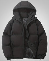 Romi | Damen Gefütterte Kapuze Daunenjacke - Schwarz