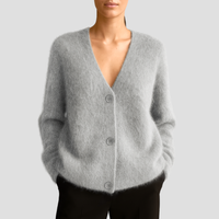 Weide | Gemütlicher Knopf-Cardigan - Grau