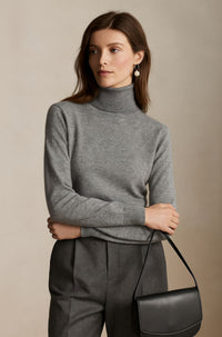 Ella | Damen Kaschmirpullover modern & komfortabel - Grau