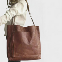 Elise | Stylische Lederhandtasche - Kaffee