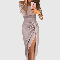 Stella | Damen Neckholder Maxikleid – Elegantes Halter Maxi Kleid - Pink
