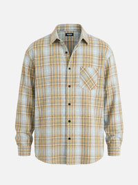 Simon | Herren Kariertes Heritage Flanell Hemd - Gelb