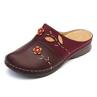 Janeth - Sandale MIT Keilabsatz Aus Leder - Burgund