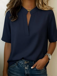 Loria™ - Elegante Bluse mit Raffiniertem Kragen - Dunkelblau