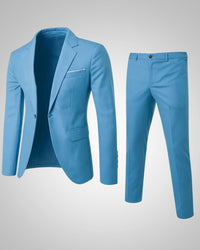 Thomas | Herren Casual Zweiteiliger Zweiteiler Anzug - Hellblau