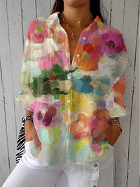 Marleigh | Aquarellträume Bluse - Mehrfarbig