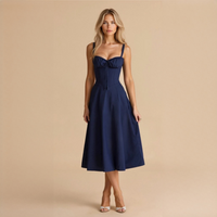 Liana - Schickes Midikleid - Marineblau