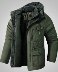 John | Herren Kapuze Gepolsterter Winter Parka - Grün