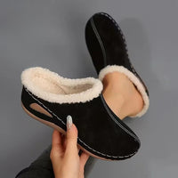 Nora | Damen Slip-On Sandalen weich und edel - Schwarz