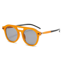 Flieger-Sonnenbrille für Herren | Ideal für Outdoor-Aktivitäten - Grau Orange