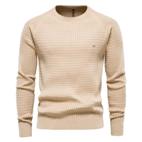 Herren-Rundhals-Pullover – NICK - Aprikose